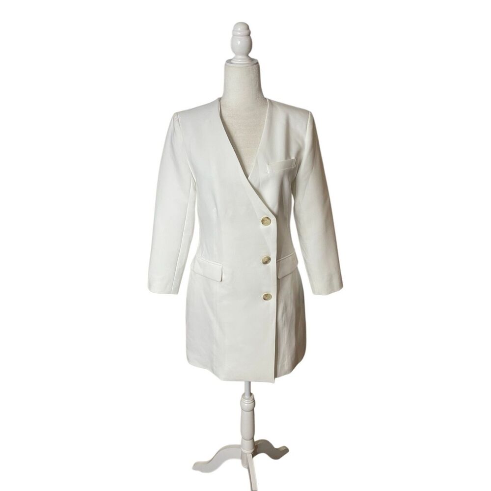 SUNCOO Paris White Blazer Mini Dress  Size‎ T1 (Small/Medium)